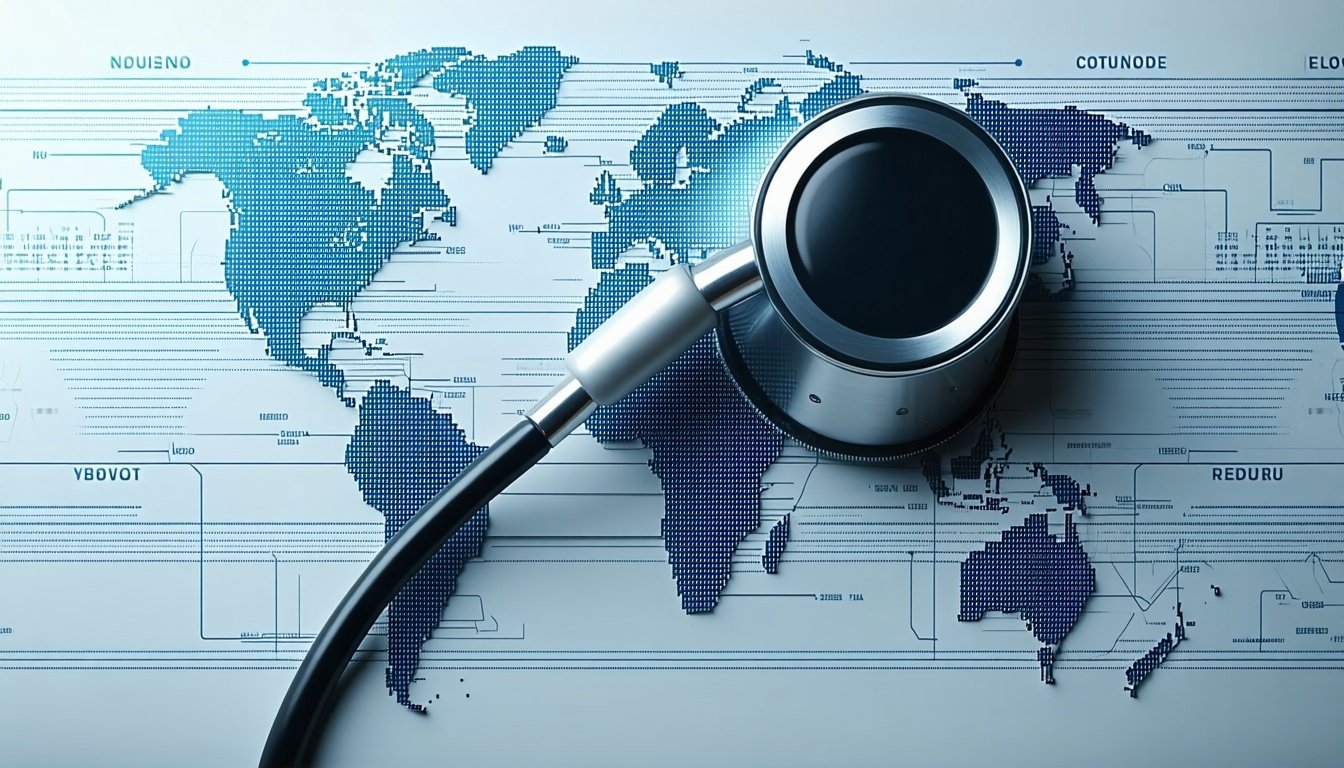 A sleek, futuristic medical device with a global m
